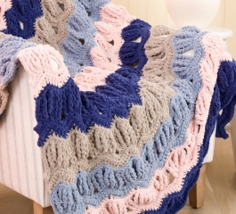 Vintage Fan Ripple Blanket