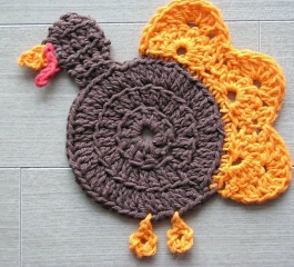 Crochet Turkey Coaster Pattern