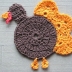 Crochet Turkey Coaster Pattern