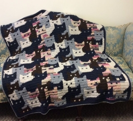 Vintage Cats Afghan