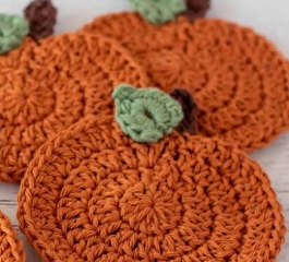 Crochet Pumpkin Coaster