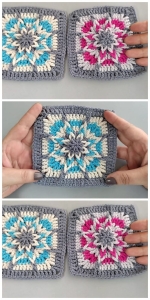 Three-Dimensional Star Crochet Motif 
