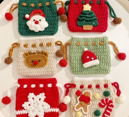 Crochet Christmas Gift Bags