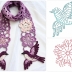 Elegant Birds & Flowers Lace Scarf Crochet Pattern