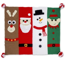 Christmas Character Crochet Blanket