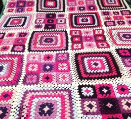 Mixed Granny Square Blanket