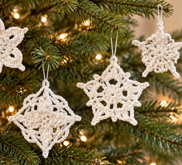 Crochet Snowflake Ornaments