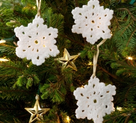 Classic Crochet Snowflake Ornament